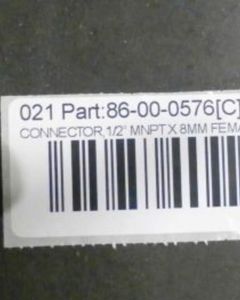 CONNECTOR,1/2” MNPT X 8MM FEMALE TUBE,250 PSI,NKL PLTD BRS